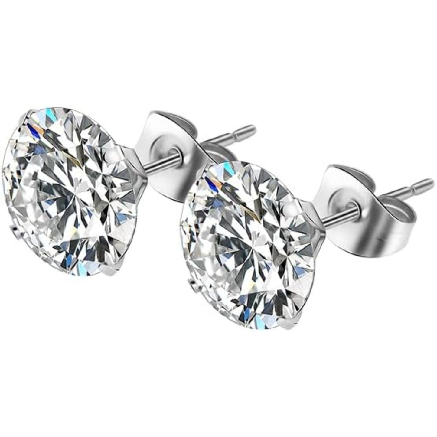 Silver Stud Earrings for Girls & Women |Minimalist Everyday Elegant Jewelry| Comfortable Fit