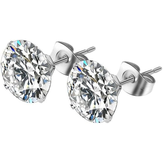 Silver Stud Earrings for Girls & Women |Minimalist Everyday Elegant Jewelry| Comfortable Fit